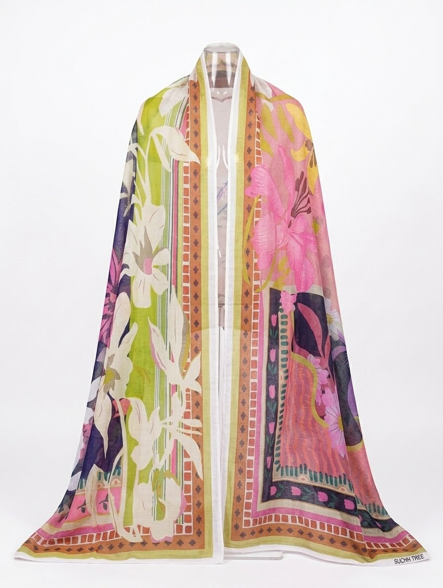 Botanical Bliss Viscose Dupatta
