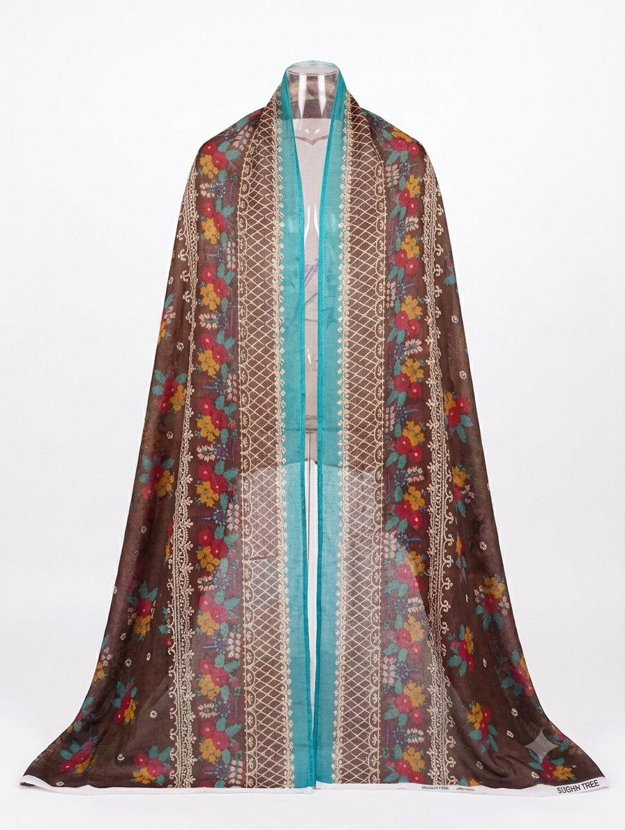 Autumn Blossom Viscose Dupatta