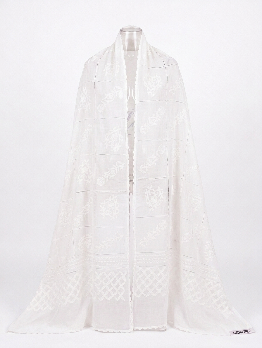 Pearl Weave Lawn Tarkashi Dupatta