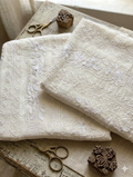 Artisanal Hand-Embroidered White Chikan 2-Piece Suit – Pure chifoon crinclke.